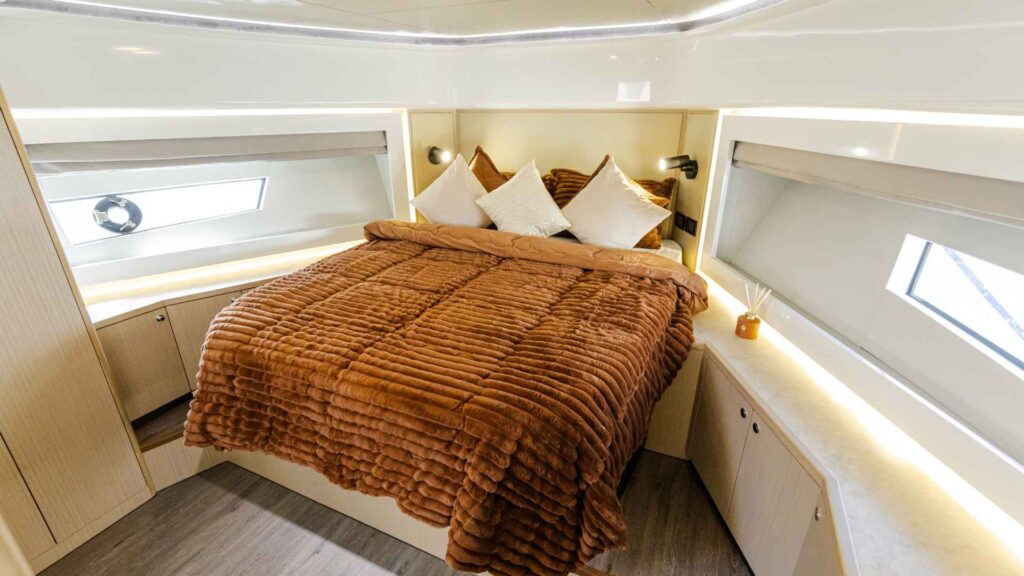 OceanWalker X53 — owner's cabin, Revolution Power Catamarans
