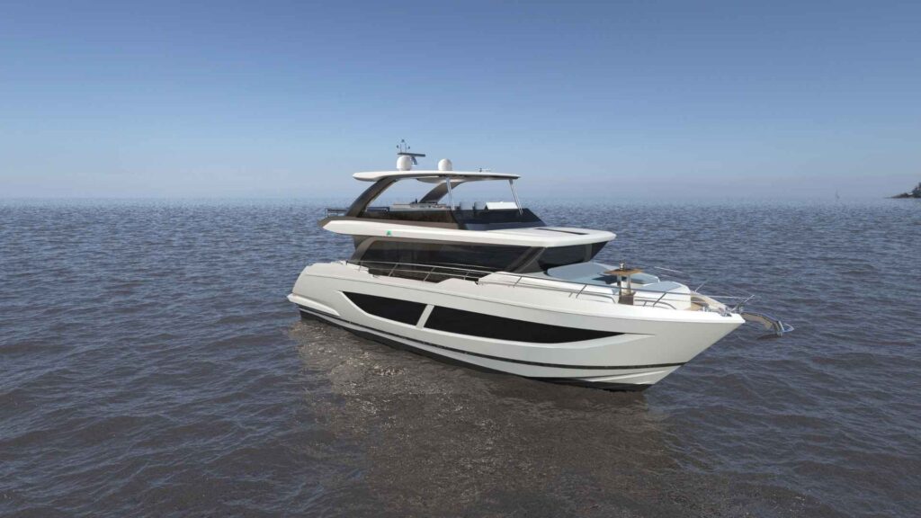 OceanWalker X62 at speed, the fast option when comparing luxury power catamaran prices