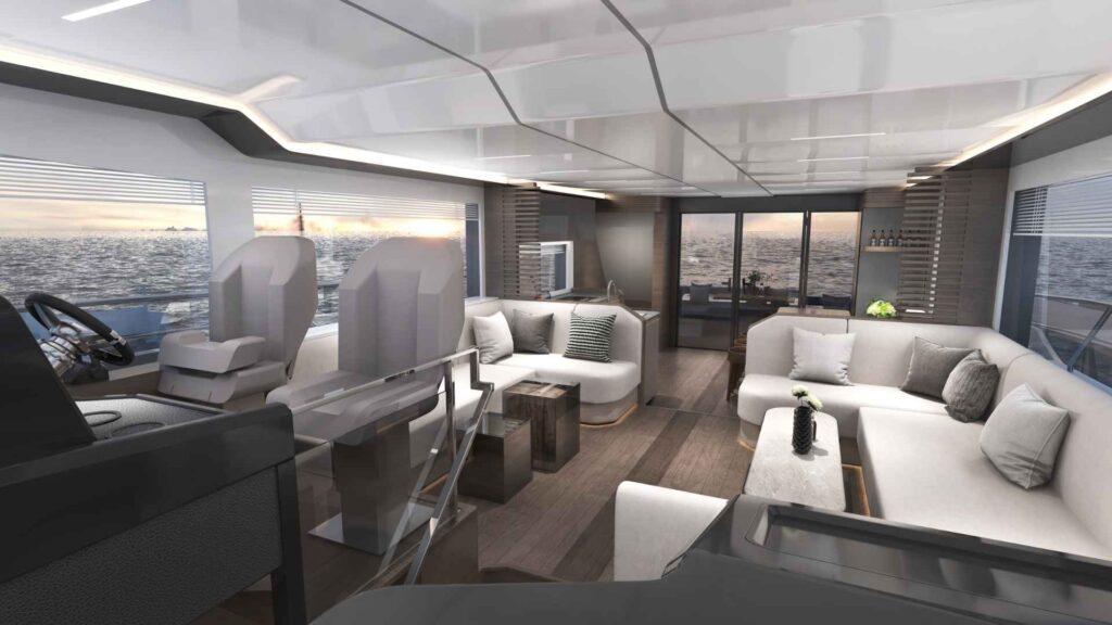 OceanWalker X62 — sky lounge, Revolution Power Catamarans