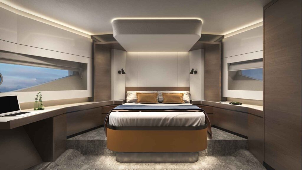OceanWalker X62 — owner's stateroom, Revolution Power Catamarans